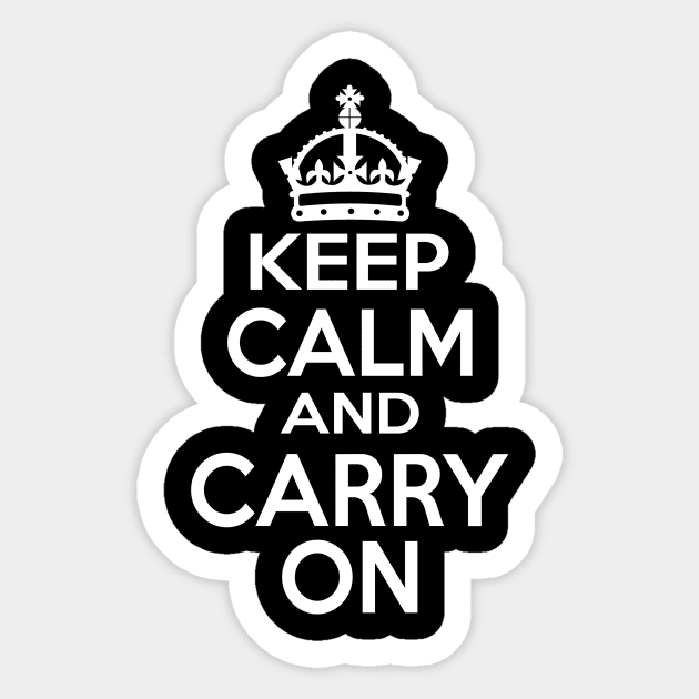 Keep Calm And Carry On Sticker by Suedm Sidi